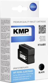 KMP H166BX Tintenpatrone schwarz kompatibel mit HP L0S70AE