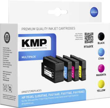 KMP H166VX Multipack BK/C/M/Y kompatibel mit HP 953 XL