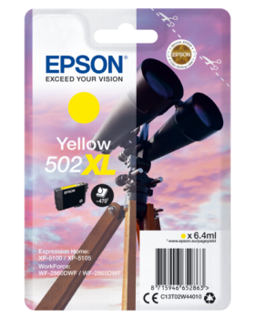 Epson Tintenpatrone yellow 502 XL                    T 02W4