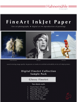 Hahnemühle Digital FineArt A 4 Testpack glänzende Papiere