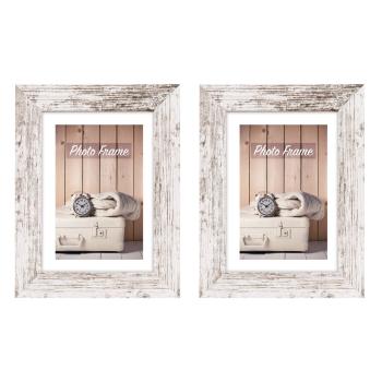 2x1 ZEP Nelson 6 weiß/br.  18x24 Holz Bilderrahmen         V21186