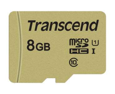 Transcend microSDHC 500S     8GB Class 10 UHS-I U1 + SD Adapter