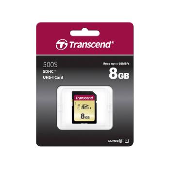 Transcend SDHC 500S          8GB Class 10 UHS-I U1