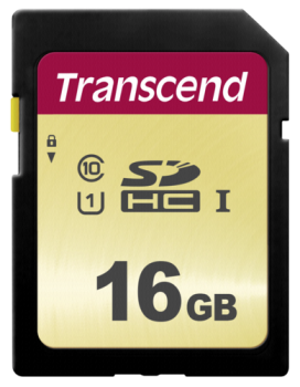 Transcend SDHC 500S         16GB Class 10 UHS-I U1 V30