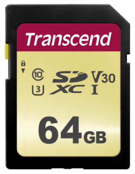 Transcend SDXC 500S         64GB Class 10 UHS-I U3 V30