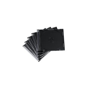 1x50 Hama CD-Leerhülle SlimLine Transparent-Schwarz        51269