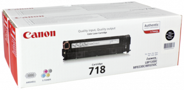 1x2 Canon Toner Cartridge 718 BK VP