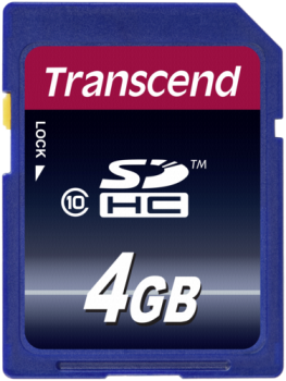 Transcend SDHC               4GB Class 10