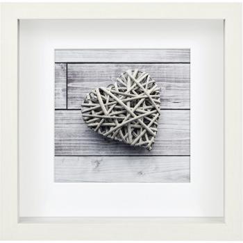 Hama Scala 3D weiß         23x23 Portrait Holz Passepartout 59777