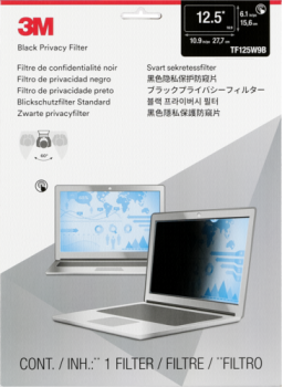 3M TF125W9B Blickschutzfilter f Desktops mit Rahmen 12,5" Wide