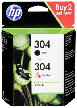 HP 3JB05AE Tintenpatronen schwarz/3-farbig No. 304