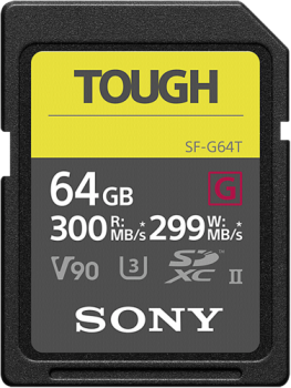 Sony SDXC G Tough series    64GB UHS-II Class 10 U3 V90