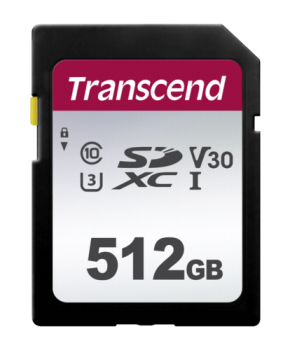 Transcend SDXC 300S        512GB Class 10 UHS-I U3 V30