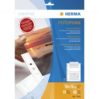 Herma fotophan 10x15 quer   weiß 10 Blatt                    7586