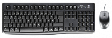 Logitech MK 120 corded Desktop USB Keyboard + Mouse