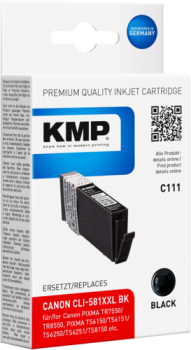 KMP C111 Tintenpatrone schwarz kompatibel mit Canon CLI-581XXL