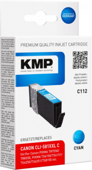 KMP C112 Tintenpatrone cyan kompatibel mit Canon CLI-581XXL