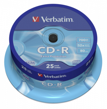 1x25 Verbatim CD-R 80 / 700MB 52x Speed Extra Protection