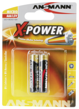 1x2 Ansmann Alkaline Micro AAA LR 03 X-Power