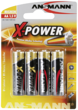1x4 Ansmann Alkaline Mignon AA LR 6 X-Power