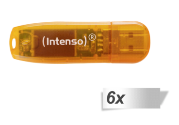 6x1 Intenso Rainbow Line    64GB USB Stick 2.0