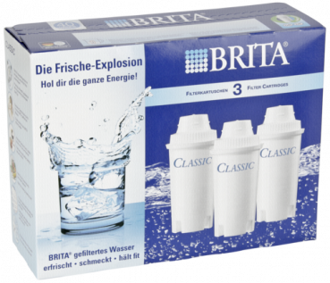 1x3 Brita Filterkartuschen Pack 3 Classic Ersatzkartuschen