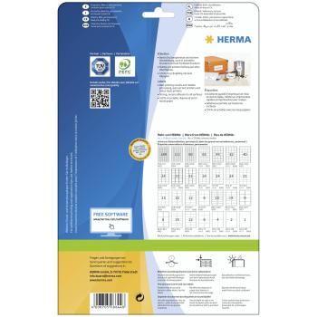 Herma Etiketten 70x37 weiß 10 Blatt DIN A4 240 Stück   8644