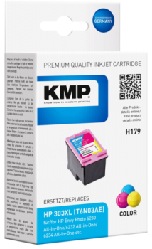 KMP H179 Tintenpatrone 3-farbig kompatibel mit HP T6N03AE 303 XL