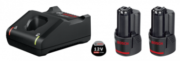Bosch 2x 3.0Ah, GAL 12V-40 Akku