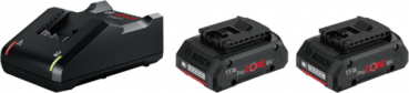 Bosch Starter Set Standard 2x ProCORE18V 4.0Ah + GAL 18V-40