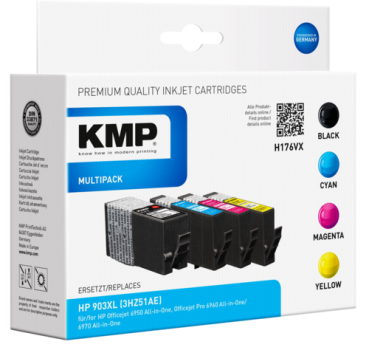 KMP H176VX Vorteilspack BK/C/M/Y kompatibel mit HP 3HZ51AE  903XL