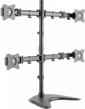 DIGITUS Universal Quad Monitor Stand Black