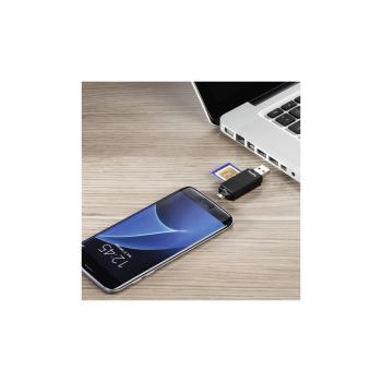 Hama USB 2.0 OTG Kartenleser "Basic" SD/microSD Schwarz