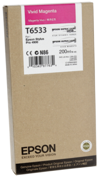 Epson Tintenpatrone vivid magenta T 653 200 ml      T 6533