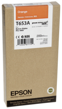 Epson Tintenpatrone orange T 653 200 ml              T 653A