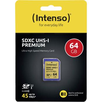 Intenso SDXC Card           64GB Class 10 UHS-I Premium