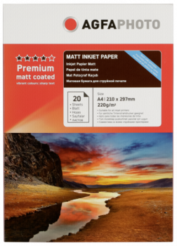 AgfaPhoto Premium Double Side Matt-Coated 220 g A 4 20 Blatt