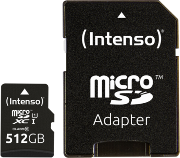 Intenso microSDXC Cards    512GB Class 10 UHS-I Premium