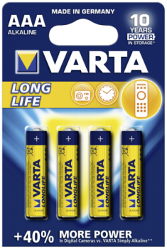 1x4 Varta Longlife Extra Micro AAA LR 03