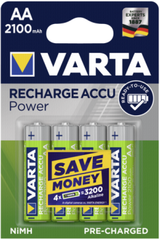 1x4 Varta Rechargeable Accu AA Ready2Use NiMH 2100 mAh Mignon