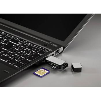 Hama USB 3.0 Multikartenleser SD/microSD Alu schwarz/silber