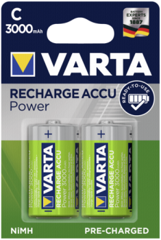 1x2 Varta Rechargeable Accu C Ready2Use NiMH Baby 3000 mAh