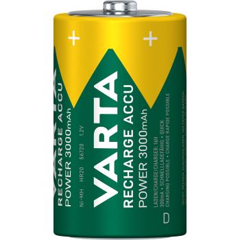 1x2 Varta Rechargeable Akku D Ready2Use NiMH Mono 3000 mAh