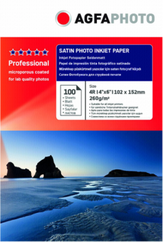 AgfaPhoto Professional Photo Paper 260 g Satin 10x15 100 Bl.