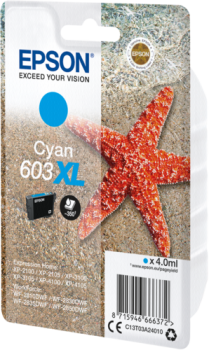 Epson Tintenpatrone cyan 603 XL                    T 03A2