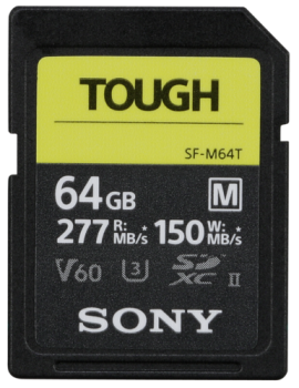 Sony SDXC M Tough series    64GB UHS-II Class 10 U3 V60