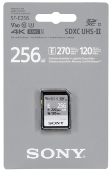 Sony SDXC E series         256GB UHS-II Class 10 U3 V60