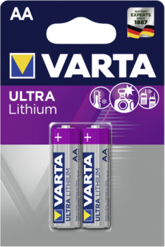 1x2 Varta Lithium Mignon AA LR 6