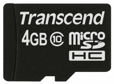 Transcend microSDHC          4GB Class 10 + SD-Adapter
