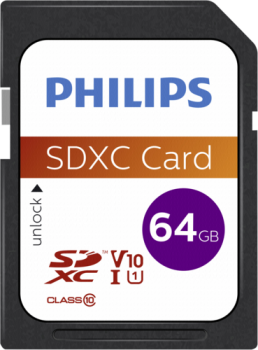 Philips SDXC Card           64GB Class 10 UHS-I U1